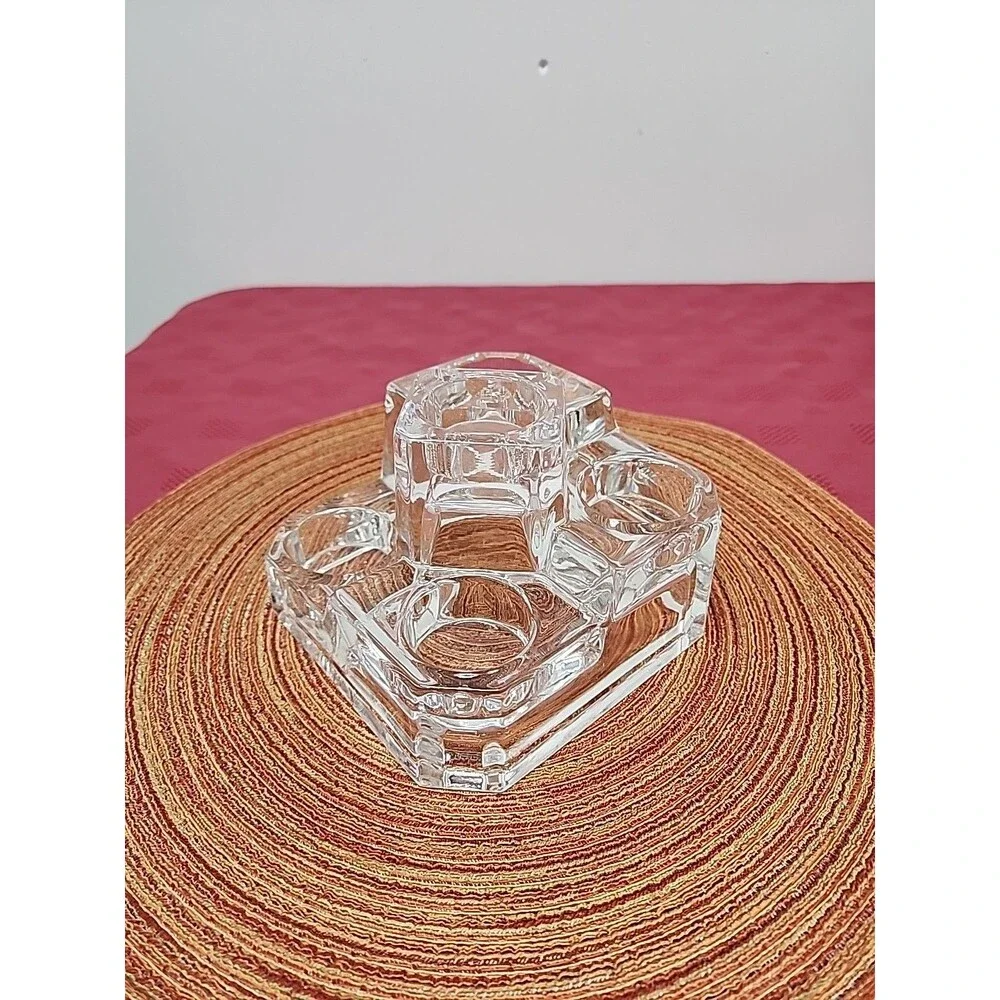 PartyLite Crystal Castle P7170 Tea Light/Votive Holder Lead Crystal Retired EUC - Picture 2 of 11